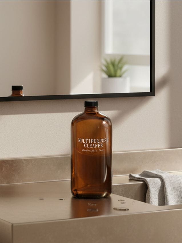 Sinsay - Sticlă de sticlă pentru soluție de curățare - maro