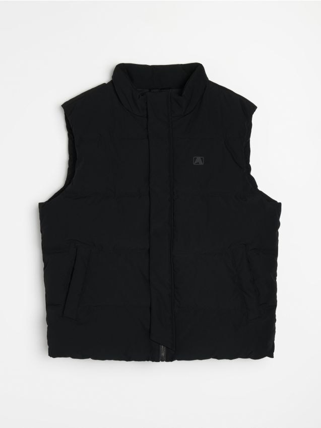 Sinsay - Vestă puffer matlasată - negru
