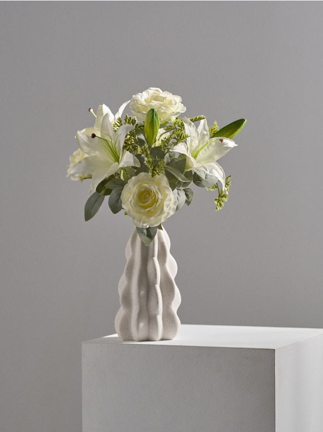 Sinsay - Ozdobná umelá rastlina - biela