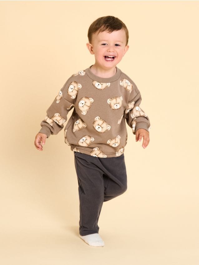 Sinsay - Zateplená bavlnená súprava: mikina a nohavice - viacfarebná