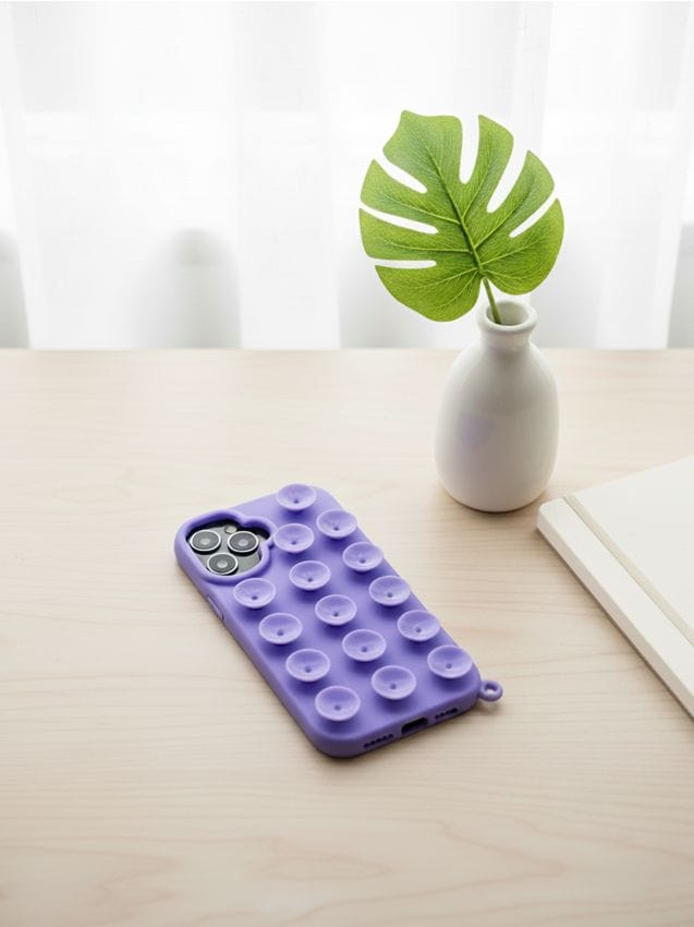 Sinsay - Husă cu ventuze pentru diverse modele de iPhone - mov