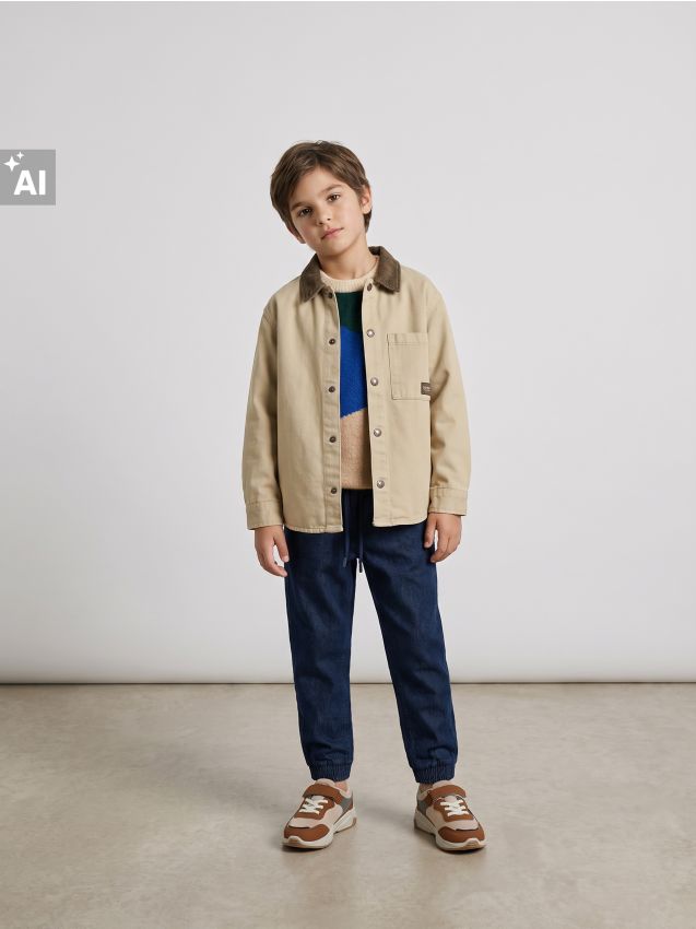 Sinsay - Blugi jogger cu efect spălat - bleumarin