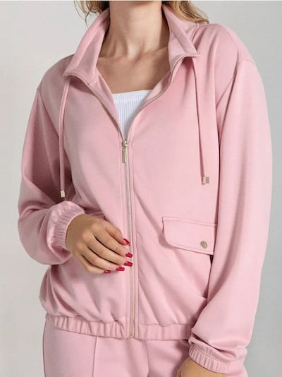 Rozpinana bluza ze stójką soft touch