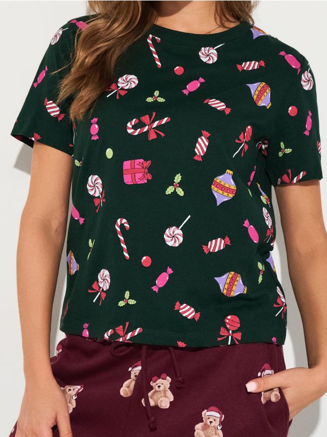 Sinsay - Bavlnené tričko - modrozelená Sinsay - Bavlnené tričko - modrozelená