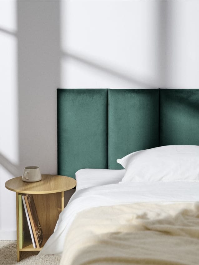 Sinsay - Panou tapițat cu finisaj din velur - verde-închis