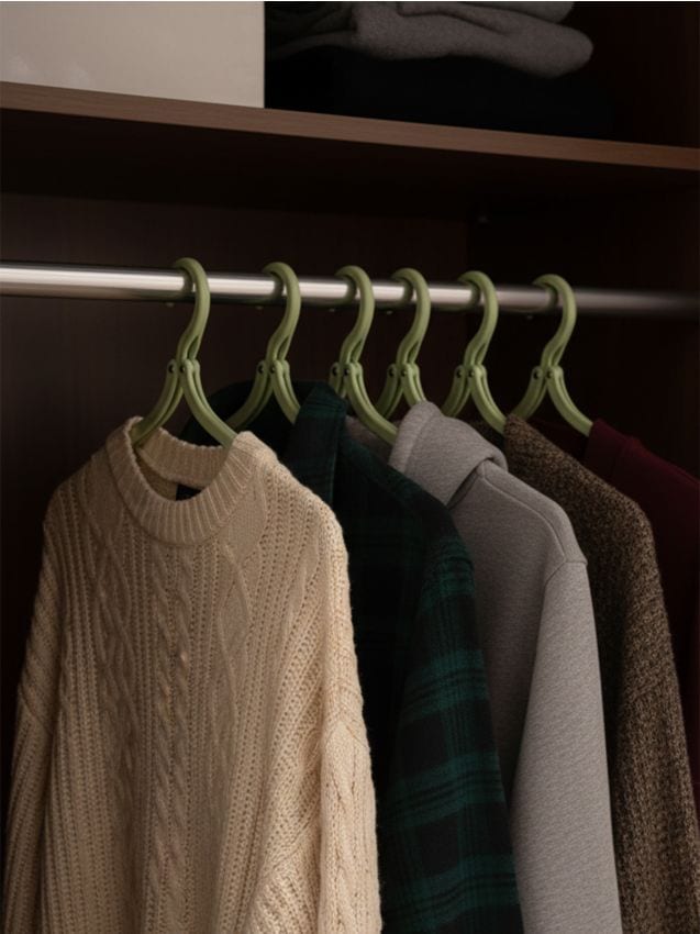 Sinsay - Umerașe pliabile pentru rufe 5 pack - verde-pal