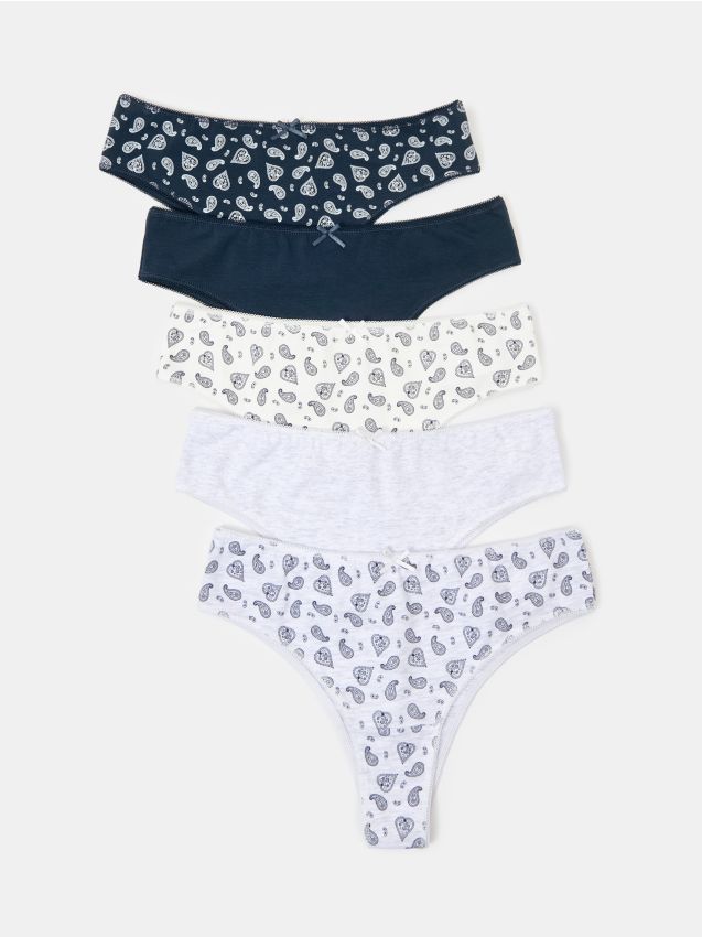 Sinsay - Chiloți brazilieni din bumbac 5 pack - multicolor