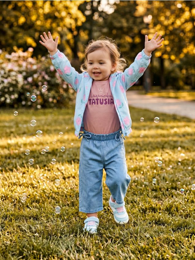 Sinsay - Kurtka przeciwdeszczowa ze wzorem - błękitny