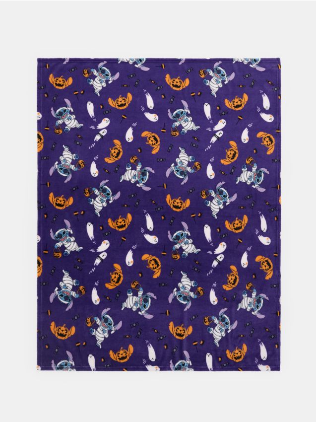 Sinsay - Pătură cu motiv Halloween Stitch - violet