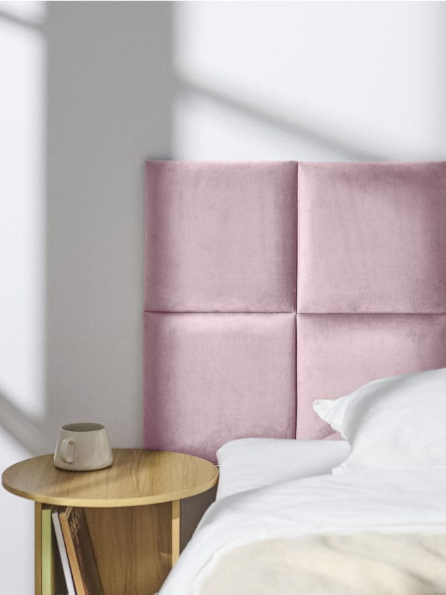 Sinsay - Panou tapițat cu finisaj din velur - roz-pastel