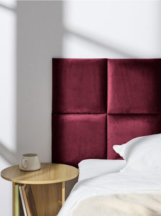 Sinsay - Čalúnený panel s zamatovým povrchom - bordová