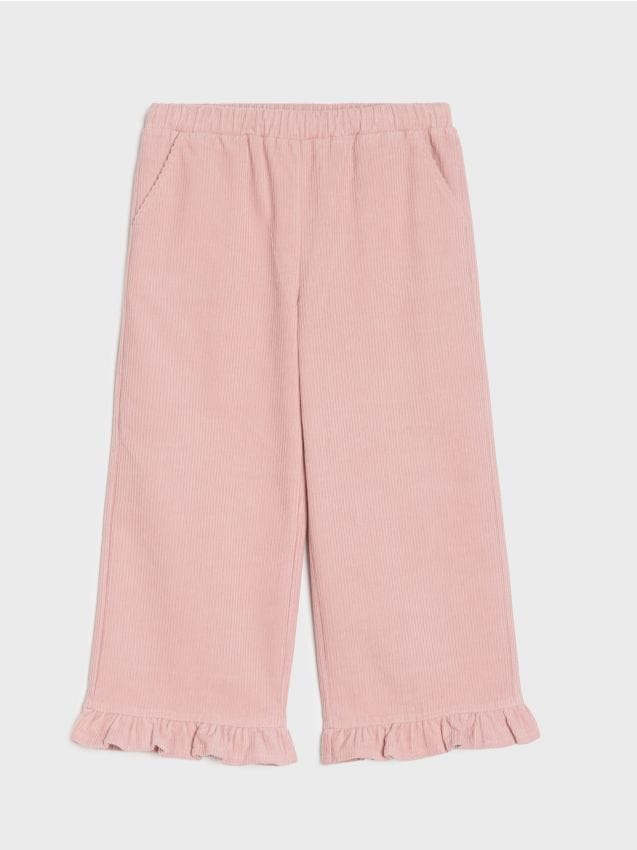 Sinsay - Pantaloni wide leg - roz-pudră