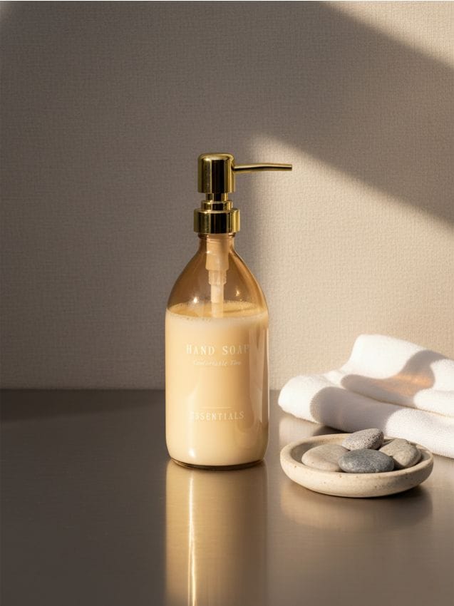 Sinsay - Dozator din sticlă pentru săpun lichid - nude