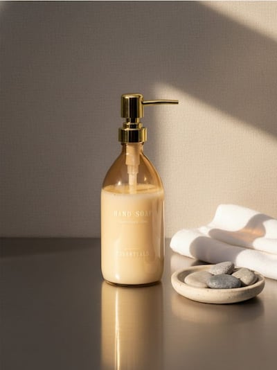 Steklen dozirnik za tekoče milo