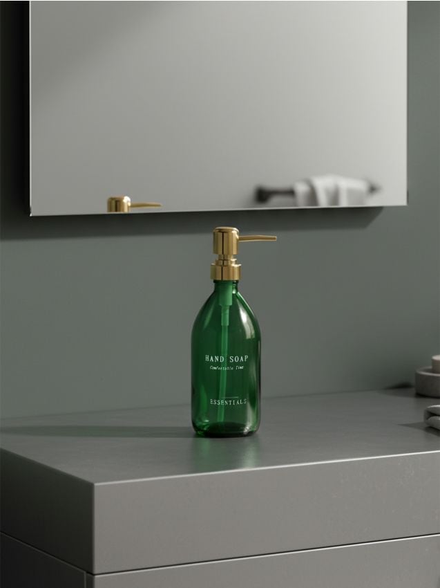 Sinsay - Dozator din sticlă pentru săpun lichid - verde