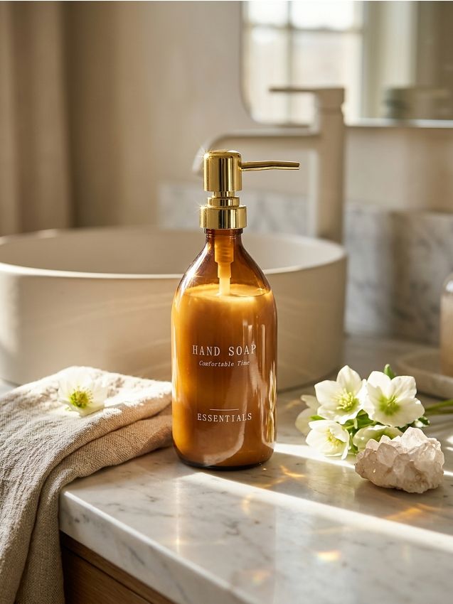 Sinsay - Dozator din sticlă pentru săpun lichid - maro