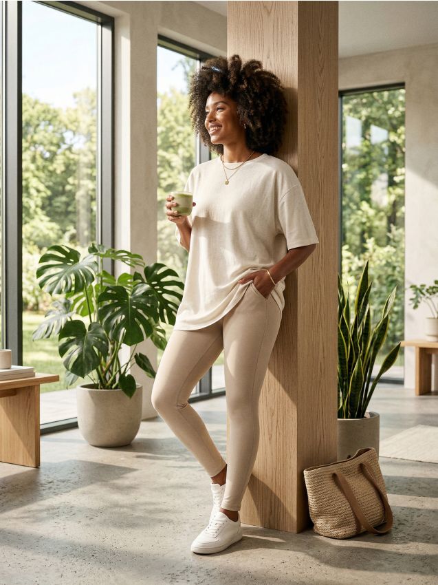 Sinsay - Sportowe legginsy z wycięciem V w talii Gym Hard - kremowy