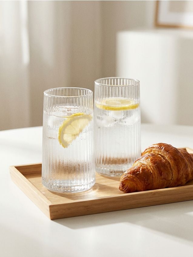Sinsay - Pahare striate 2 bucăți - clear