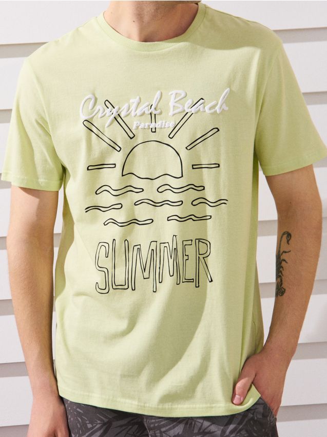 Sinsay - Tricou - verde-pal