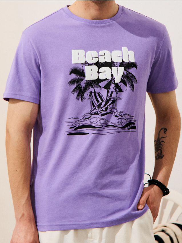 Sinsay - Tricou - violet-prună