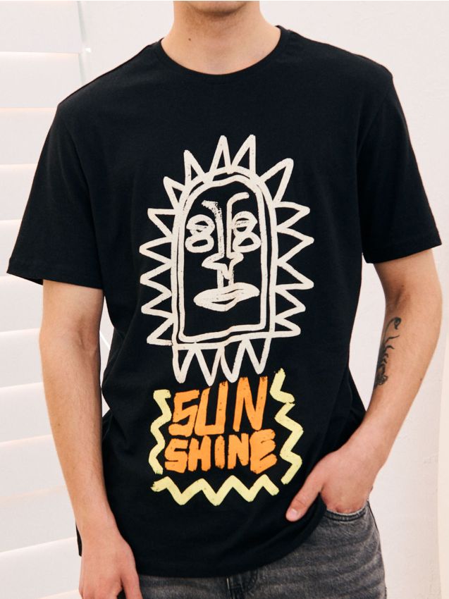 Sinsay - Tricou - negru