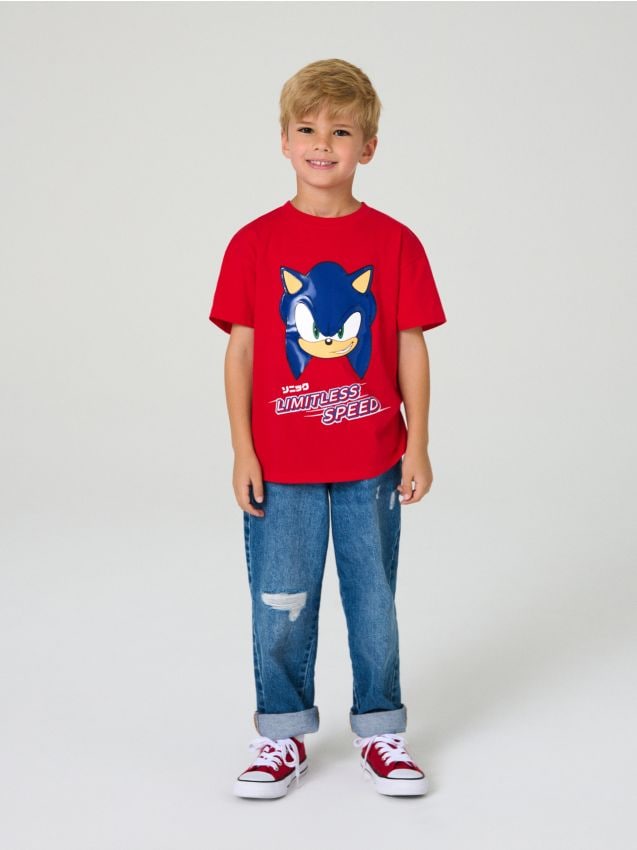 Sinsay - Tricou Sonic the Hedgehog: Modern - roșu