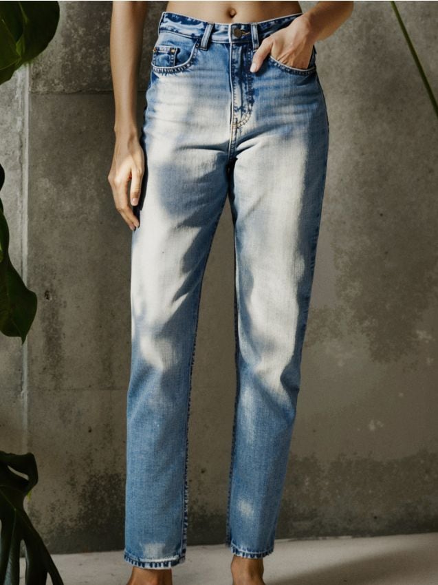 Jeans high waist mom fit - SINSAY