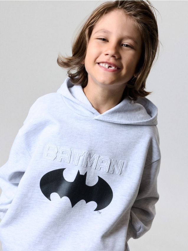 Sinsay - Hanorac cu imprimeu Batman - gri deschis
