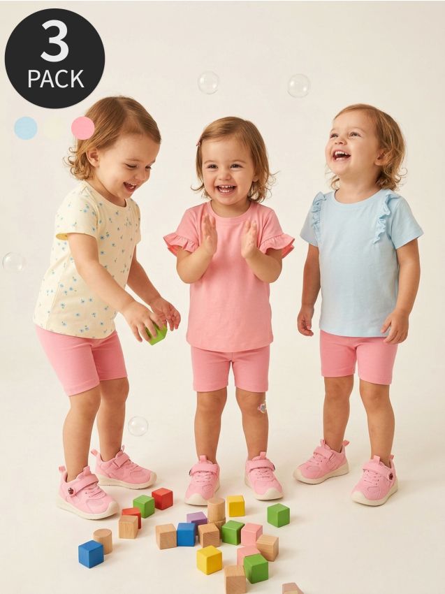 Sinsay - Tricouri din bumbac 3 pack - crem