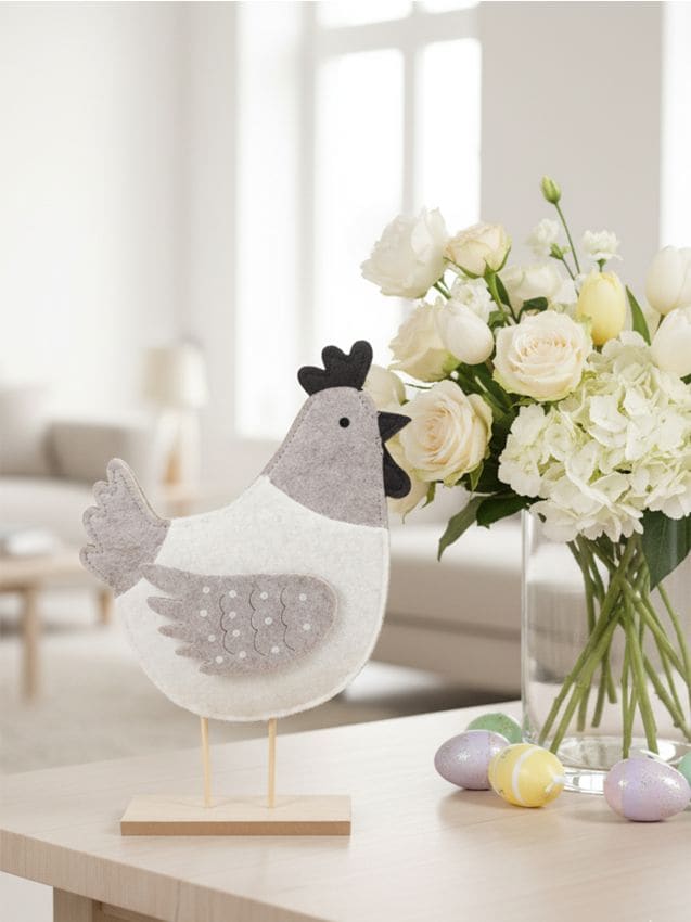 Sinsay - Decorațiune de Paște de sine stătătoare în formă de găină - bej