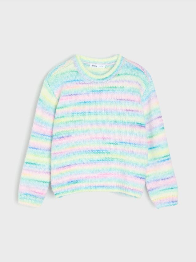 Sinsay - Pulover cu dungi colorate și amestec de lână - multicolor