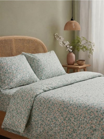 Bettwäsche-Set mit Blumenmuster