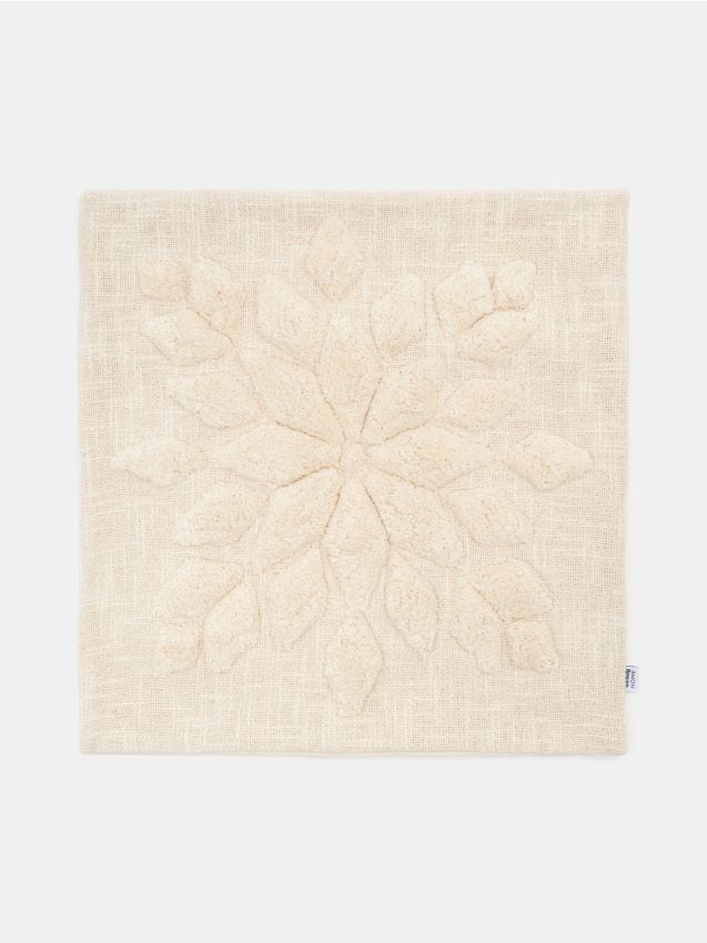 Sinsay - Poťah na vankúš s motívom snehovej vločky - krémová