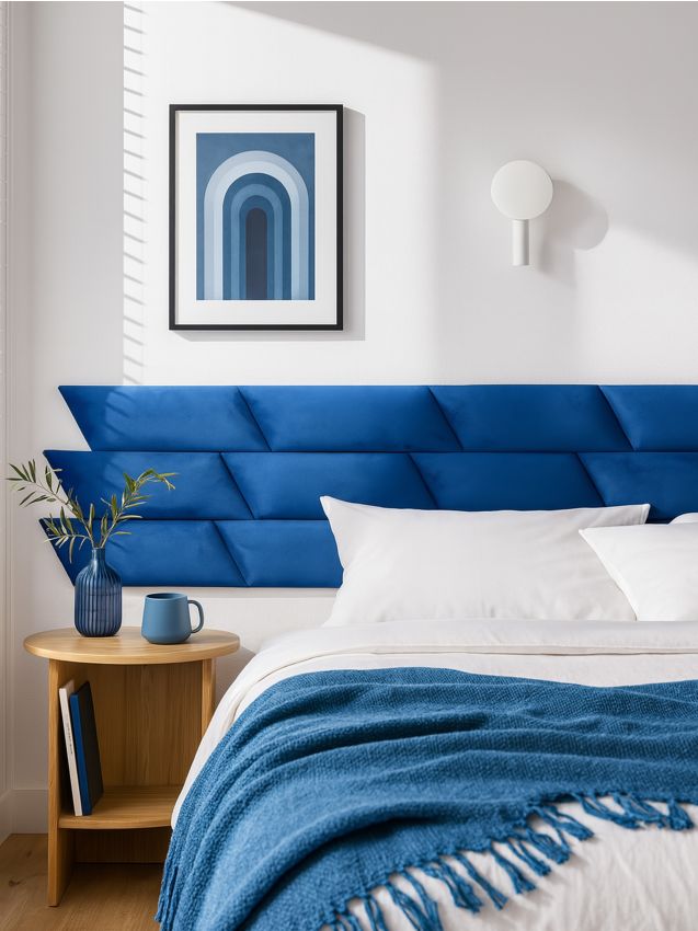 Sinsay - Čalúnený panel s zamatovým povrchom - tmavomodrá