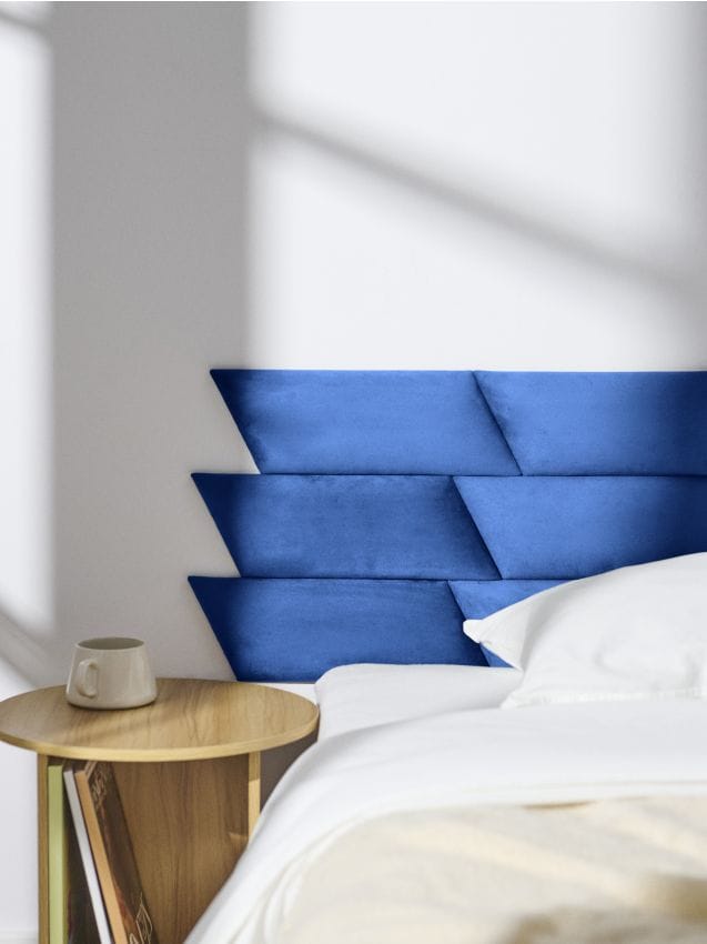 Sinsay - Čalúnený panel s zamatovým povrchom - tmavomodrá