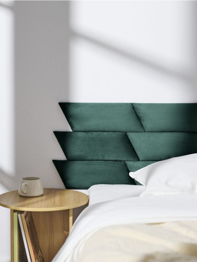 Sinsay - Čalúnený panel s zamatovým povrchom - tmavozelená