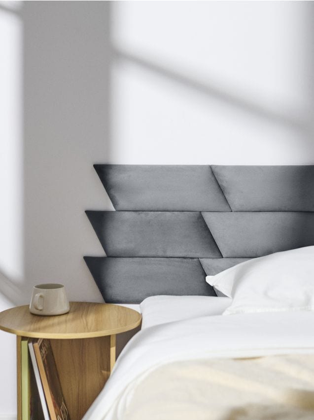 Sinsay - Čalúnený panel s zamatovým povrchom - tmavosivá