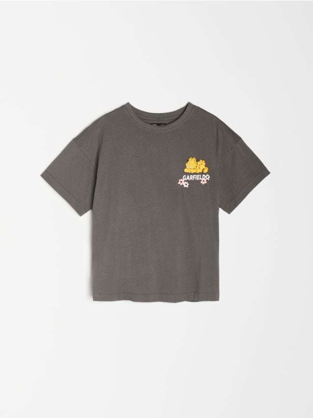 T-shirt in cotone Garfield - grigio scuro