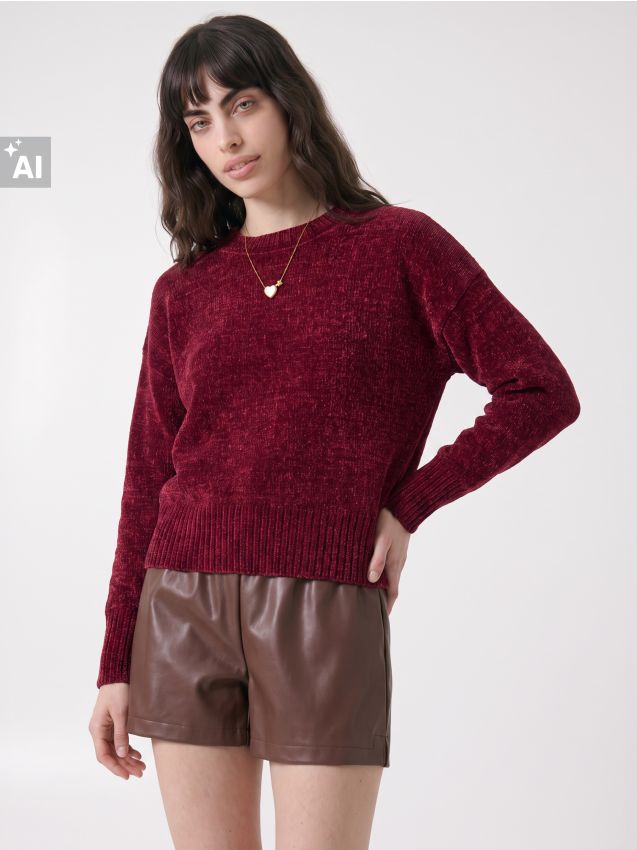 Sinsay - Pulover oversized - violet-orhidee