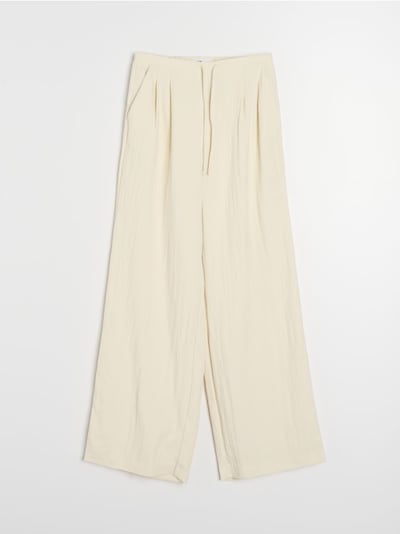 Kalhoty wide leg s příměsí viskózy