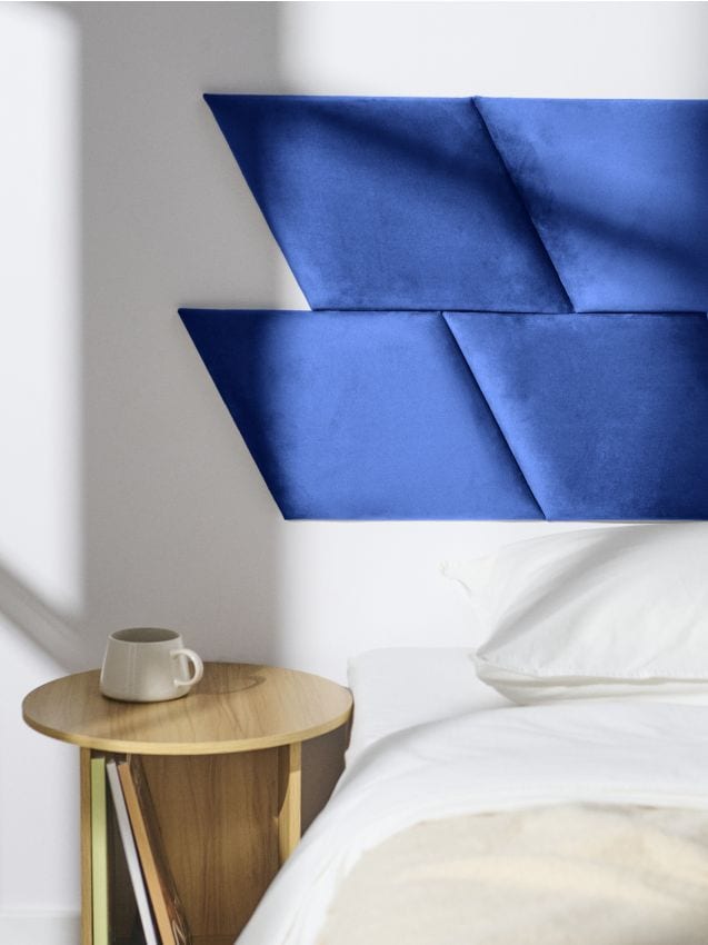 Sinsay - Čalúnený panel s zamatovým povrchom - tmavomodrá