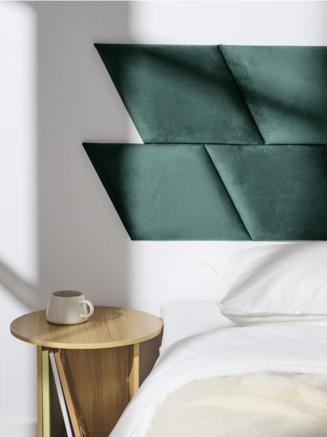 Sinsay - Čalúnený panel s zamatovým povrchom - tmavozelená