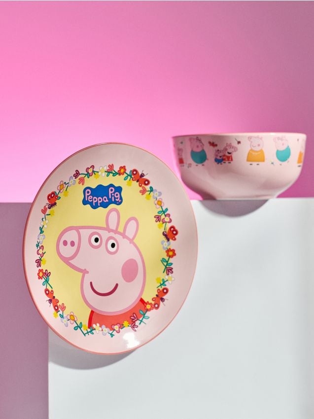 Sinsay - Farfurie ceramică cu imprimeu Peppa Pig - multicolor