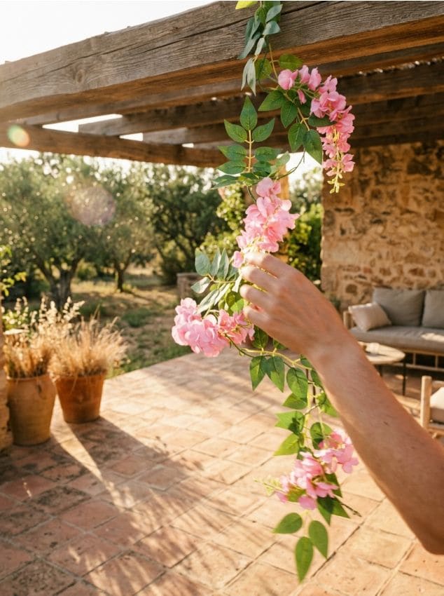 Sinsay - Ghirlandă din plantă artificială - roz-pastel