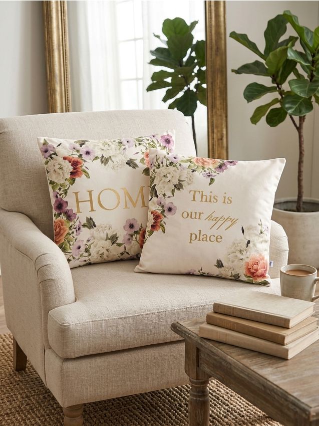 Sinsay - Fețe de pernă, Set de 2 bucăți - nude