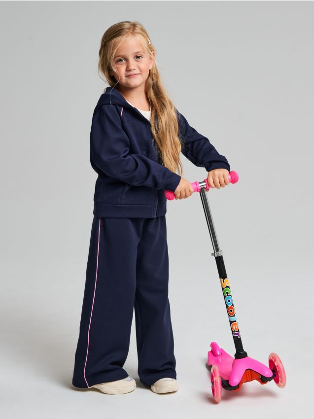 Sinsay - Pantaloni wide leg - bleumarin