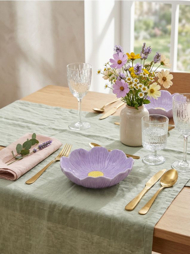 Sinsay - Bol ceramic cu motiv floral - lavand