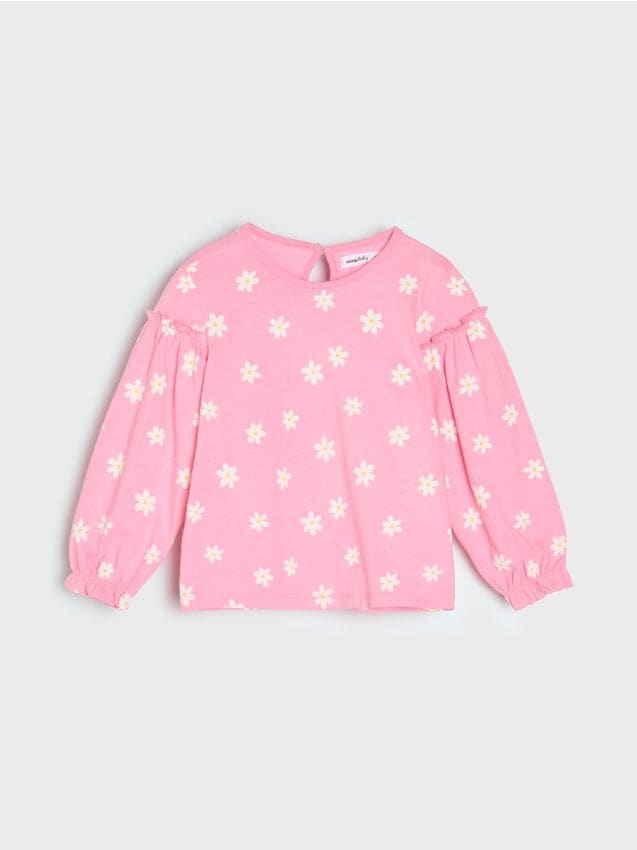 Sinsay - Tricou din bumbac cu model - roz