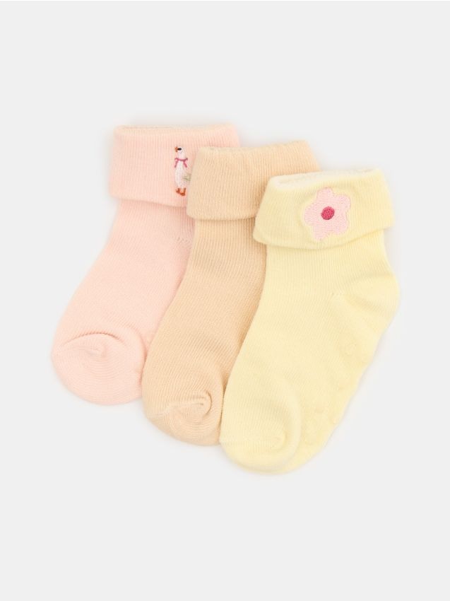 Sinsay - Set de 3 perechi de șosete pentru bebeluși - multicolor