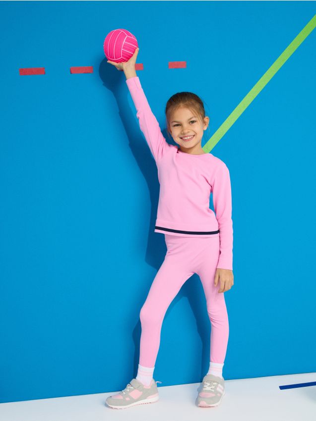 Sinsay - Colanți Active - roz-fuchsia